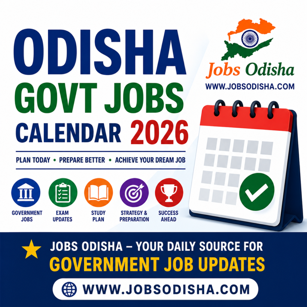 Odisha Govt Jobs Calendar 2026